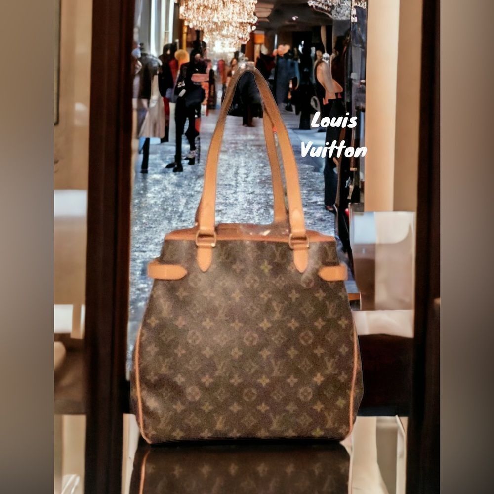 AUTHENTIC LOUIS VUITTON MONOGRAM BATIGNOLLES VERTICAL SHOULDER SATCHEL TOTE BAG